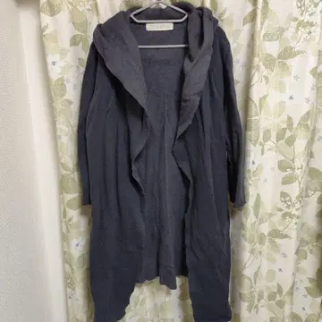 WidiUmi 후드 부착 롱 코트 다크 그레이