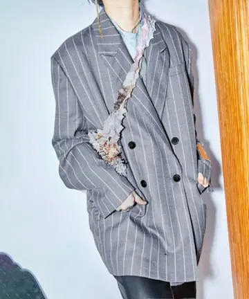 오버 사이즈 W 자켓