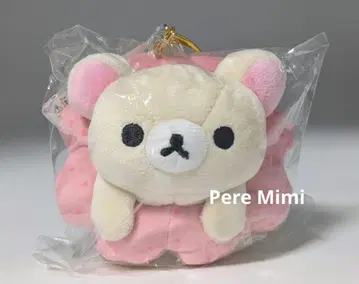 코리락쿠마 미스터 도넛 봉제 인형 키링 퐁 드 스트로베리