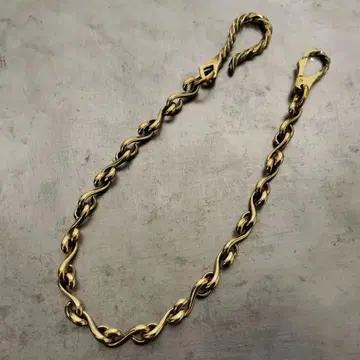 놋쇠 S자 10mm 지갑 체인 빈티지 브라스 꼬임