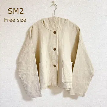 사만사 모스모스 sm2 숏 후드 자켓 프리 사이즈 베이지