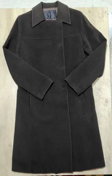 UNTITLED 울 롱 코트 40 다크 브라운