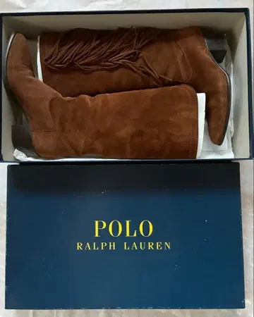 폴로 랄프로렌 네이티브 프린지 웨스턴 롱 부츠 POLO