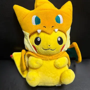 메가 리자몽 Y 판초를 입은 피카츄 봉제 인형 메가 도쿄