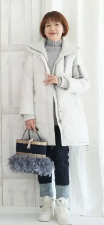 [택 포함 새상품] 엠즈스타일 발수 파이버 다운 밀리터리 코트