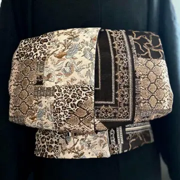 세련되고 멋진 자카드 크로스 반폭 오비 어른용 헤코 오비