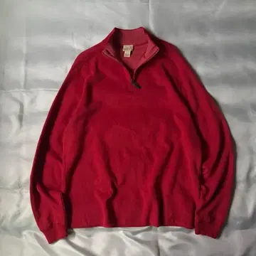 90s vintage 하프 지퍼 코튼 니트 티셔츠 풀오버