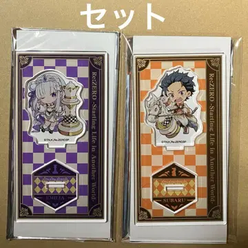 리제로 미니 아크릴 스탠드 스바루 에밀리아