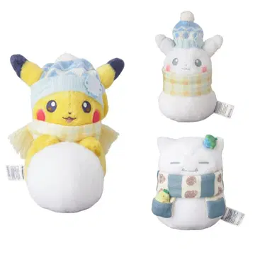봉제 인형 포켓몬 피카츄 카비곤 눈사람 포켓몬 센터