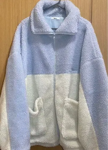 호와이니 whinny 포근포근 파라다이스 아우터 보아 자켓 스카이블루