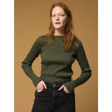 AURALEE 기가 보트넥 풀오버