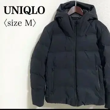 유니클로 심리스 다운 파카 M 남성용 블랙