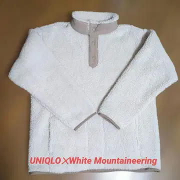 UNIQLO WhiteMountaineering 아이보리 플리스 S