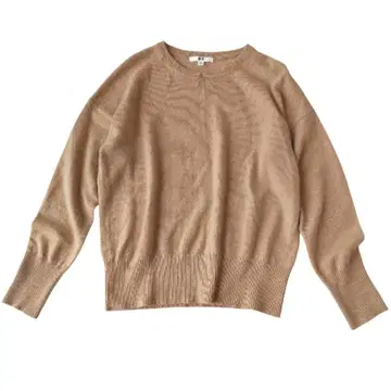 유니클로 UNIQLO 캐시미어 100% 니트 스웨터 XL 큰 사이즈 핑크