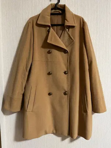 미사용 피 코트 카멜 LL 사이즈