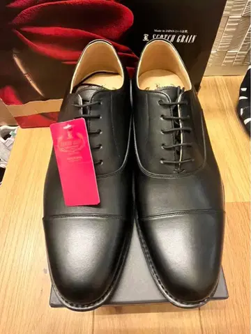 스코치 레인 스트레이트 팁 가죽 신발 F0350BL EEE 26.5cm