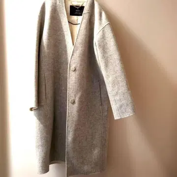 INED 그레이 울 피 코트