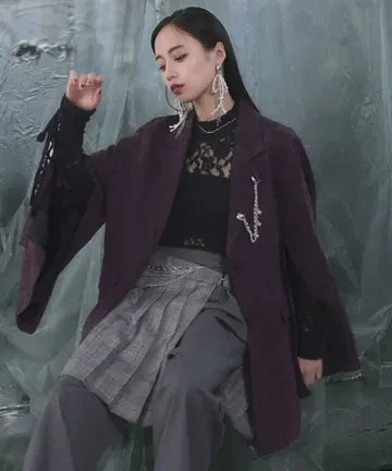 [ HARE ] 퍼플 테일러드 자켓 하레 빈티지풍