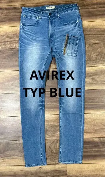 주말 세일 AVIREX TYPE BLUE 슬림 핏 데님