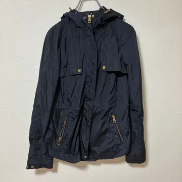 ZARA BASIC 네이비 후드 부착 마운틴 파카 여성용 M