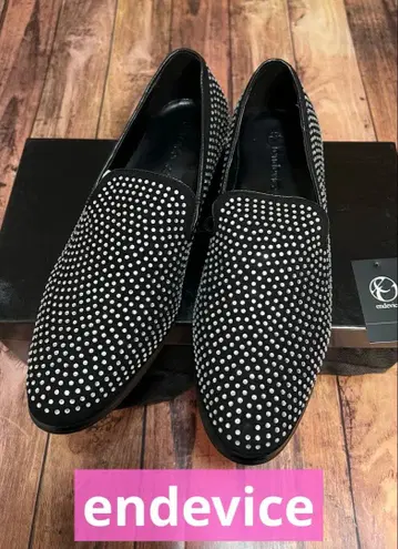 새상품 중고 endevice 남성용 큐빅 로퍼 오페라 신발