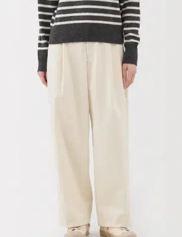 무인양품 MUJI 택 포함 미사용 새상품 턱 와이드 팬츠