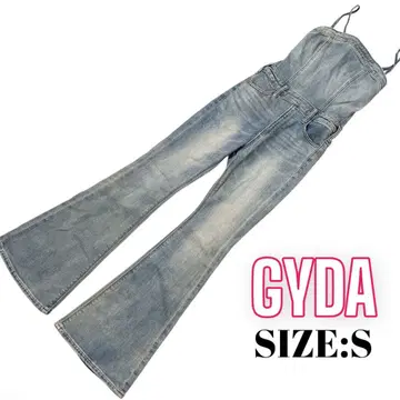 A1157 GYDA 백지퍼 타이트 플레어 데님 오버롤