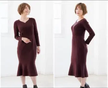 overE 오버이 타이트풍 니트 원피스 쇼콜라 브라운 90 사이즈