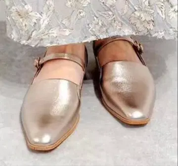 25 봄/여름 신상 사바사바 천연 가죽 L컷 스트랩 신발