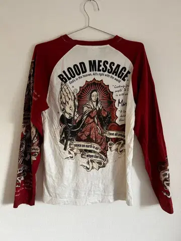 [레어 디자인] BLOOD MESSAGE Santa Maria 긴팔T셔츠
