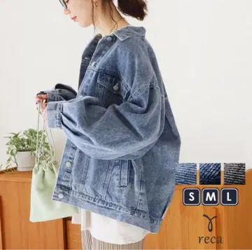 reca 오버 사이즈 데님 자켓 S 라이트 블루