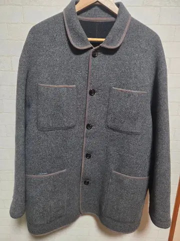 papas 파파스 울 하프 코트 더블 페이스 D0404FJM54 M