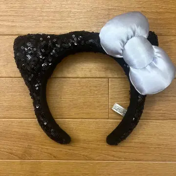 키티 스팽글 머리띠 블랙