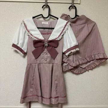 LIZLISA 세일러 셋업 핑크 반팔