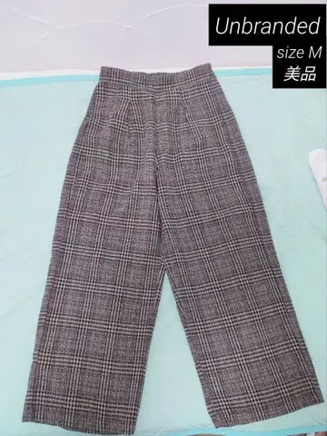 여성용 글렌체크 와이드 팬츠 used 구제 의류