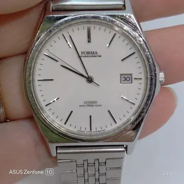 CITIZEN FORMA 작동 배터리 새상품 데이트 기능 남성용 손목시계