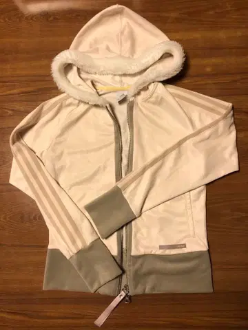 adidas 후드 부착 후드티 저지 화이트/그린