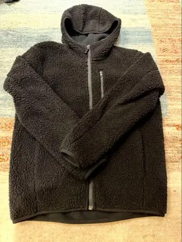 후드 부착 보아 자켓 블랙