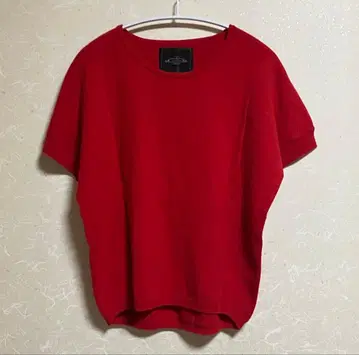 ALDRIDGE / 알드리치 캐시미어 반팔 니트 캐시미어 100% 레드