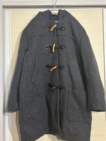 그레이 울 더플 코트 SCHOTT