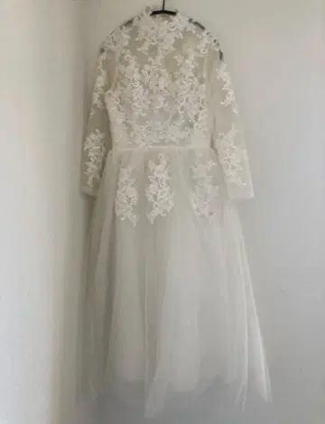 웨딩 드레스 하이넥 레이스