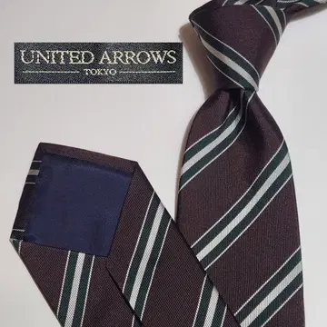 [ 새상품급 ] UNITED ARROWS 넥타이 브라운 스트라이프