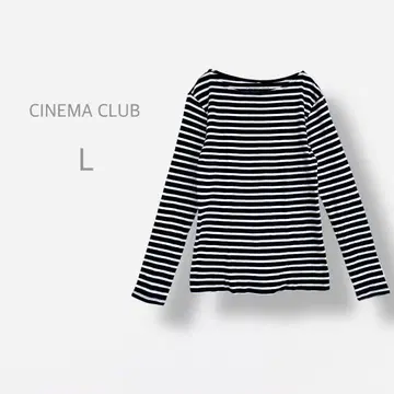 [ CINEMA CLUB ] 코튼 긴팔 T셔츠 롱티 보더 돌려입기 발군