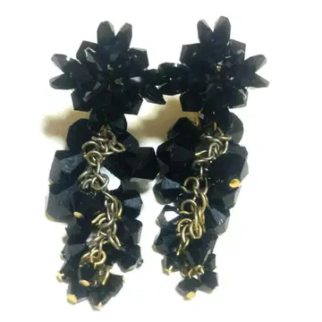 vintage 빅 사이즈 흔들리는 롱 귀찌 여성용 빈티지 블랙