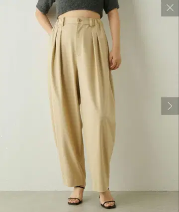 Whim Gazette 이지 팬츠 턱 베이지 프리 사이즈