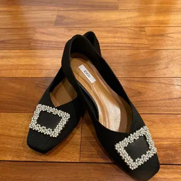 EVOL 비쥬 포함 블랙 플랫슈즈 새상품급