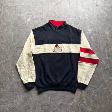 ICE SPORT 하프 지퍼 맨투맨 로고 자수 이탈리아제