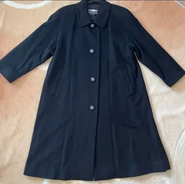 퓨어 캐시미어 100% 이탈리아제 원단 롱 코트 블랙