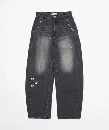 스미언 스터드 빈티지 가공 데님