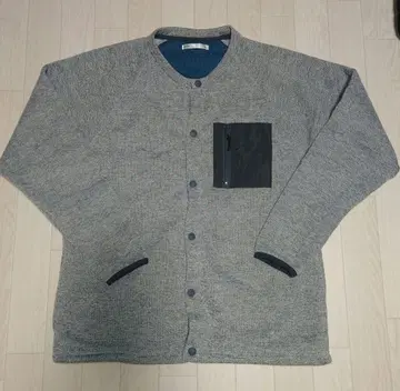 IKKA 플리스 가디건 XL 그레이 포켓